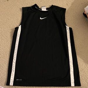 Nike Big Boys Black and White Dri-FIT Sleeveless Tank